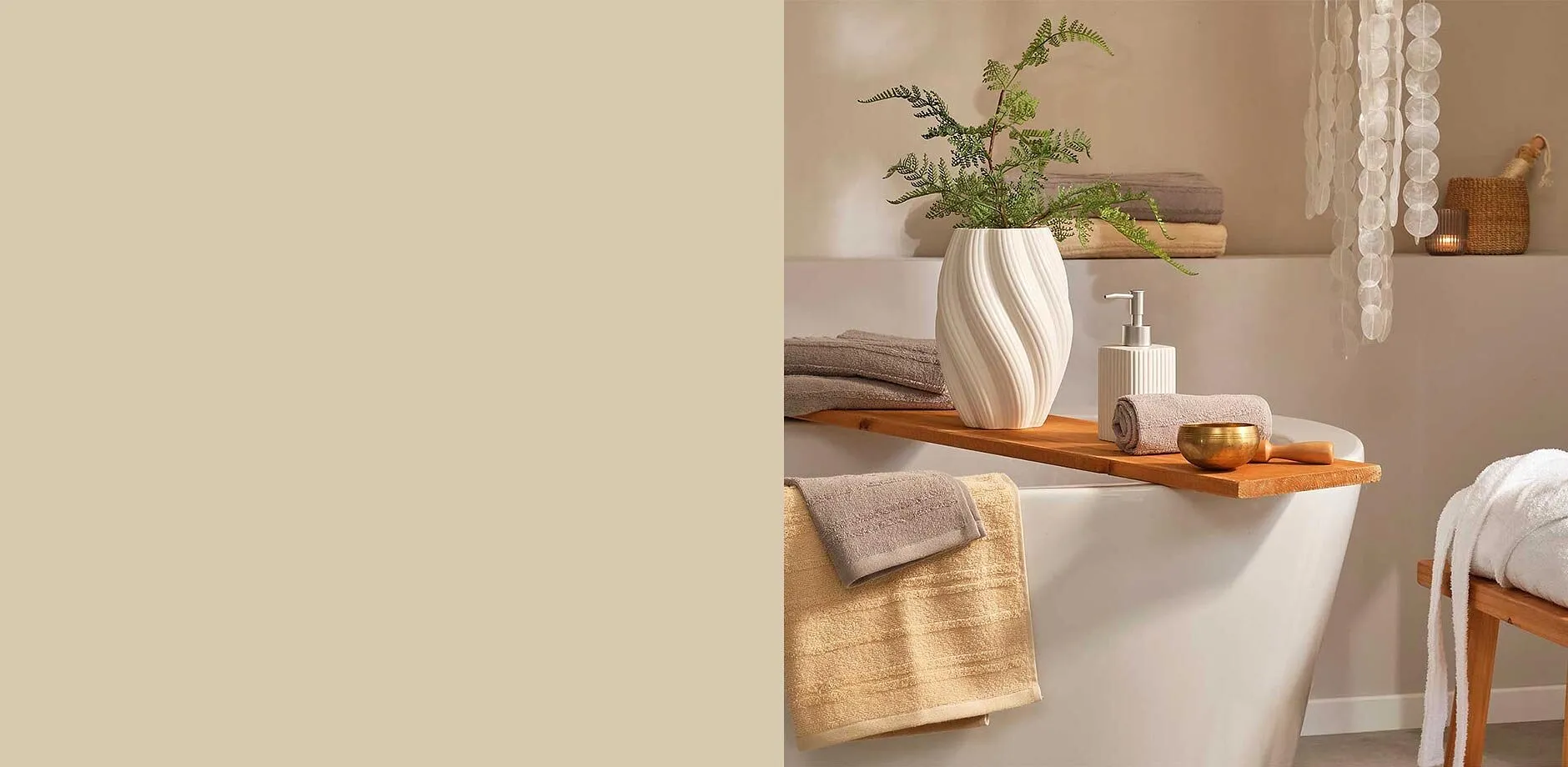 Wellnessoase im Badezimmer.