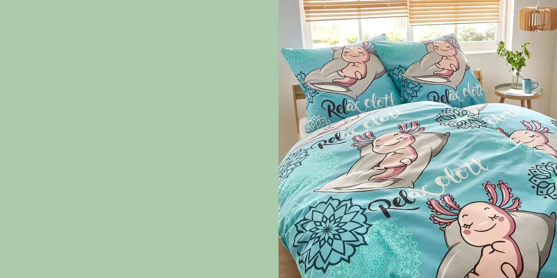 Parure de lit pour enfant avec divers motifs.