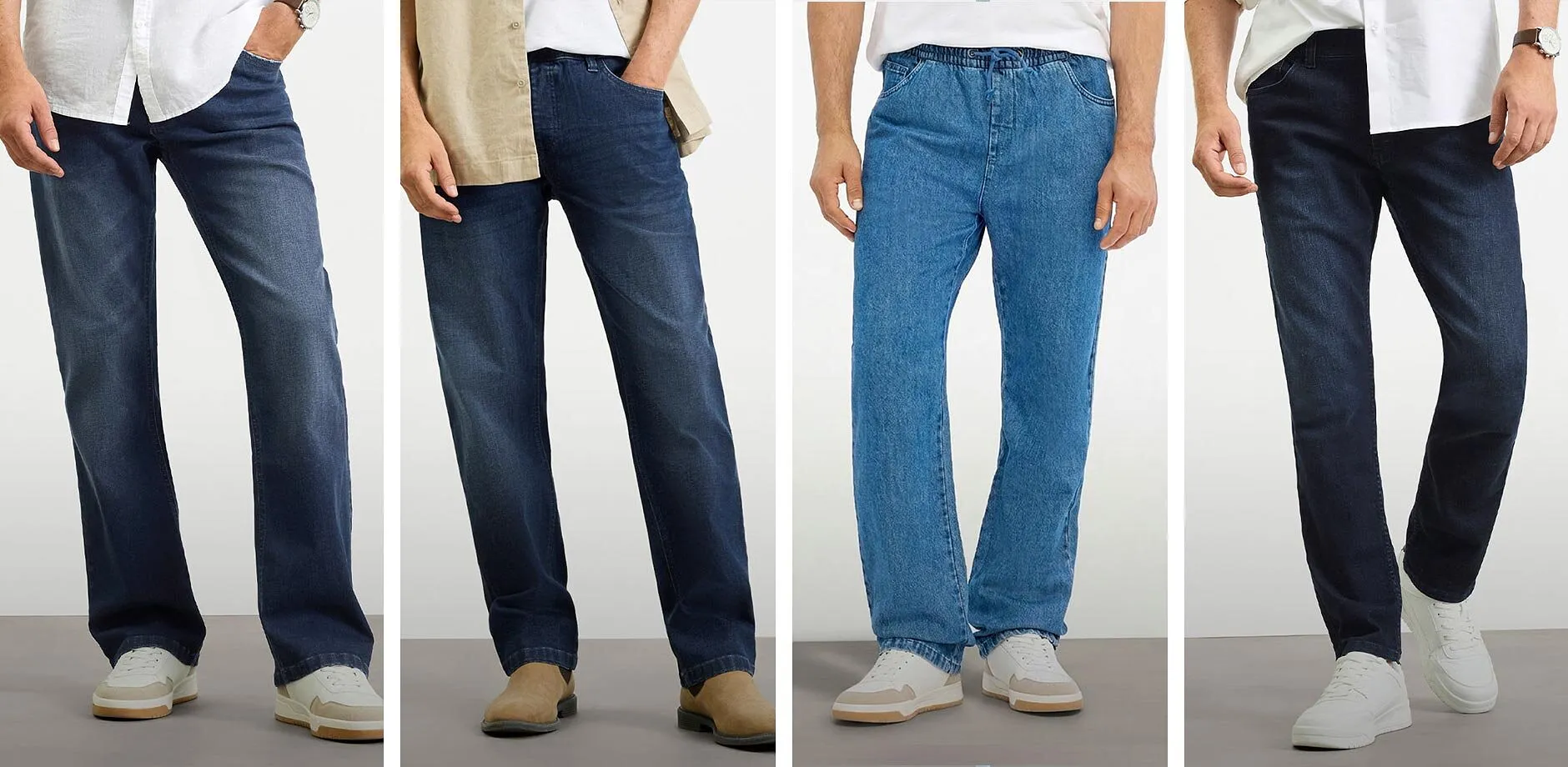 Vielseitige Jeans-Looks: Vom klassischen Hemd &uuml;ber Jacken bis zum l&auml;ssigen Pullover. Zeitlose Denim-Mode f&uuml;r M&auml;nner.