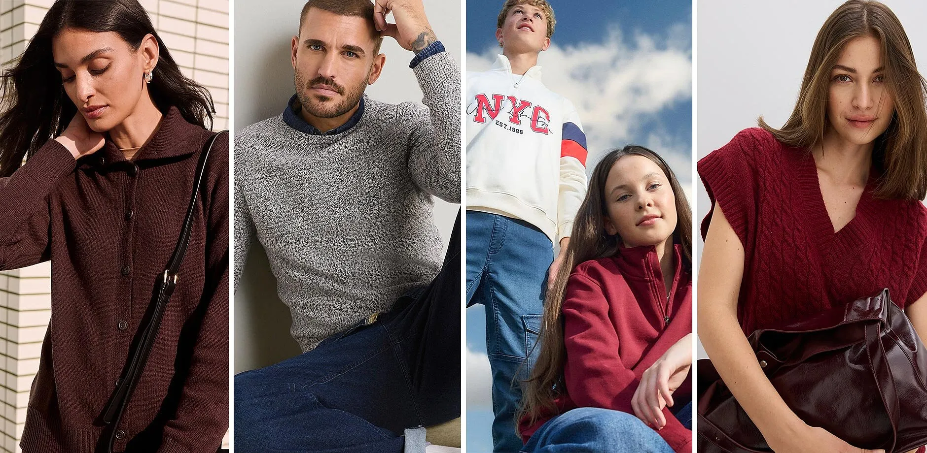 V&ecirc;tements pour femme, homme et enfant et derni&egrave;res tendances de mode.