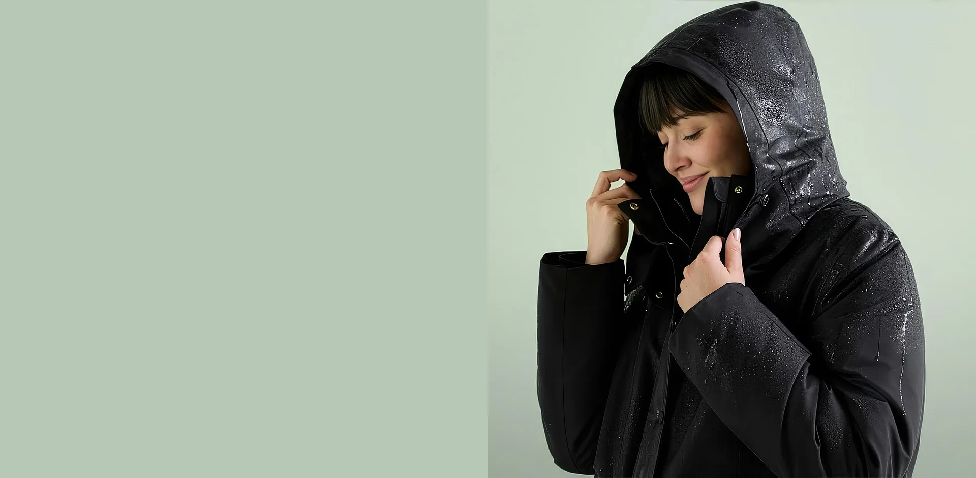 Femme - Manteau 3 en 1 imperm&eacute;able - noir + beige galet