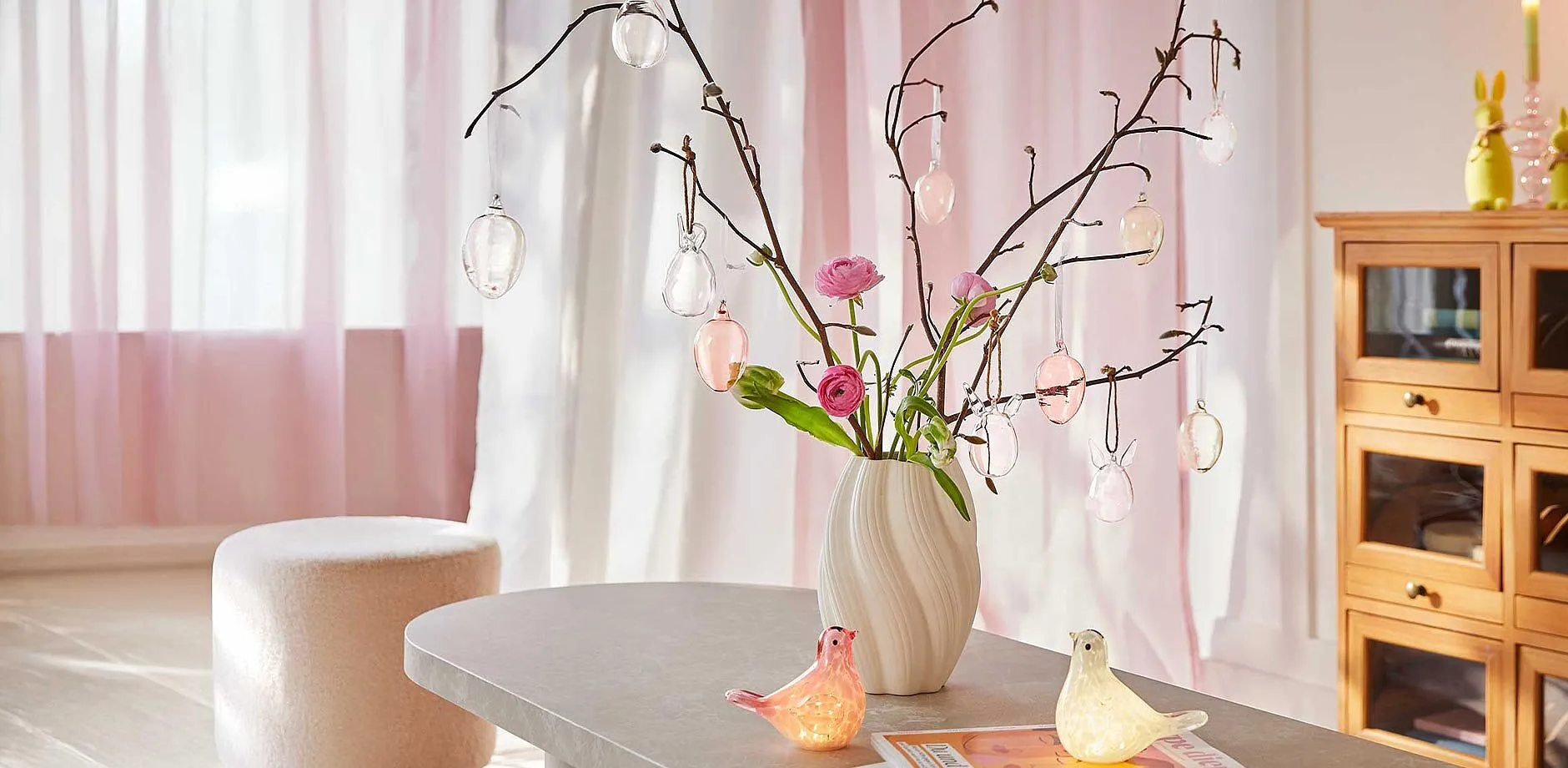 D&eacute;coration de table pour P&acirc;ques.