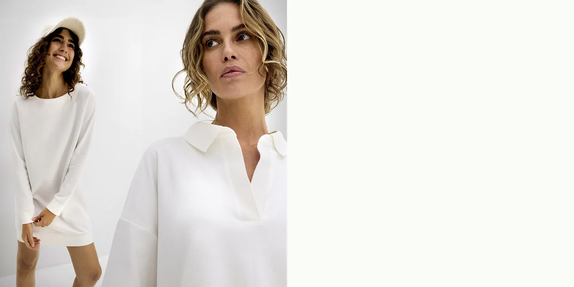 L&rsquo;&eacute;l&eacute;gance intemporelle du blanc&nbsp;: pulls amples et chemises a&eacute;riennes pour l&rsquo;&eacute;t&eacute;.