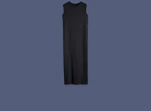 Damen - Jersey-Kleid aus Baumwolle mit Stretch - schwarz