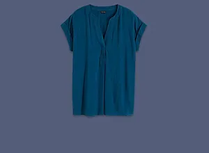 Damen - Bluse - blaupetrol