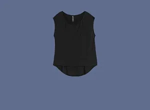 Femme - T-shirt encolure ronde - noir