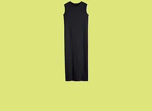 Damen - Jersey-Kleid aus Baumwolle mit Stretch - schwarz