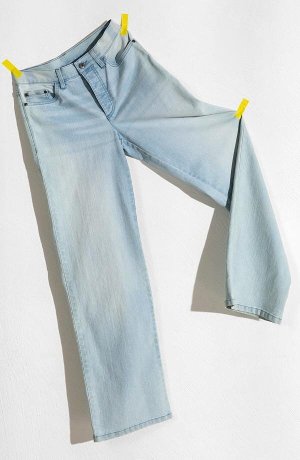 Damen - Weite Jeans - eisblau denim