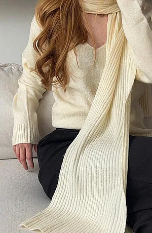 Damen - Pullover - elfenbein