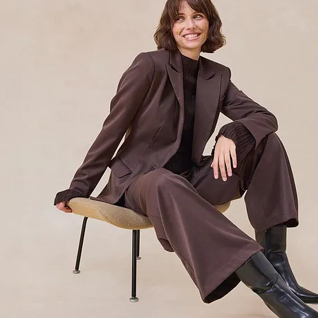 Damen - Blazer - dunkelbraun