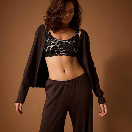 Femme - Bralette rembourrée Feel Comfort sans coutures - imprimé léopard