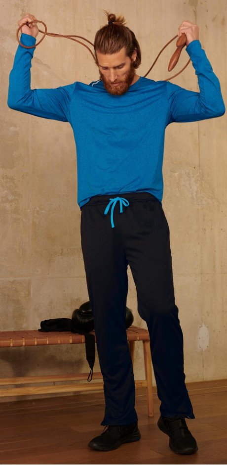 Homme - Pantalon de sport - noir/bleu capri