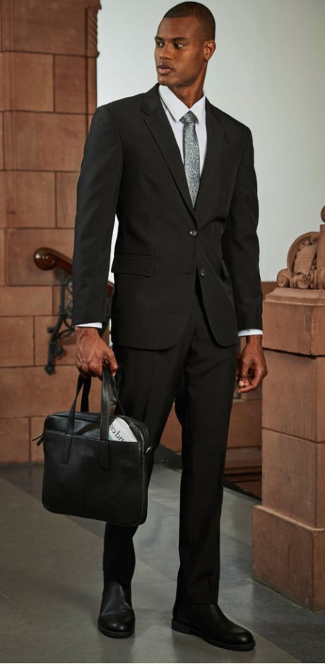Homme - Costume 4 pièces : veste de costume, pantalon, chemise, cravate - noir