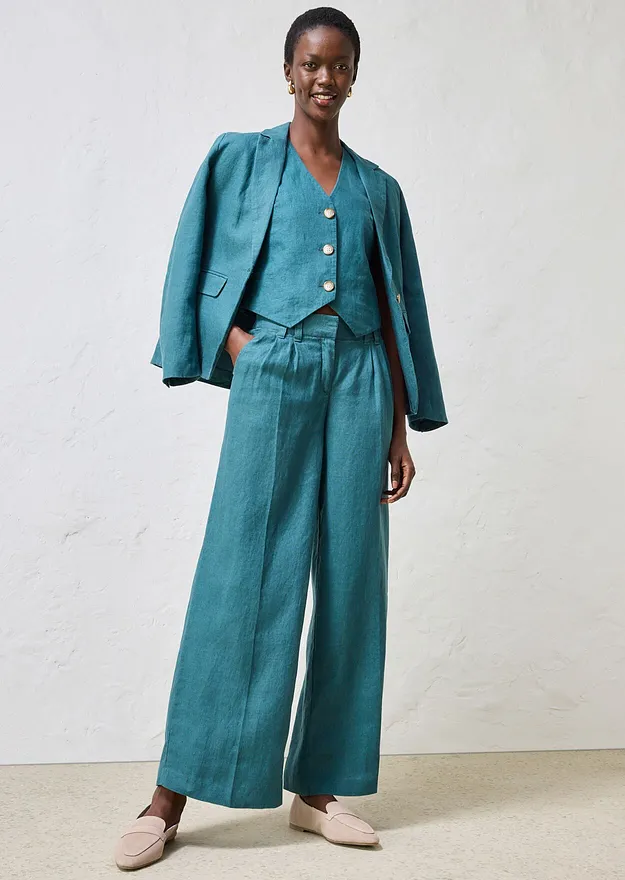 Heisenberg_FutureUse - Blazer aus reinem Leinen - pfeffergr&uuml;n