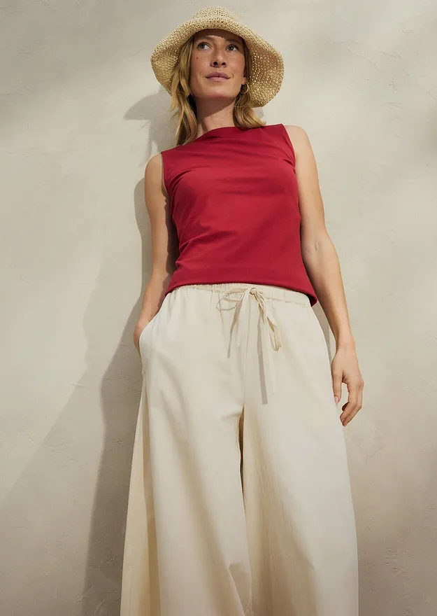 Im Trend - Culotte aus reiner Bio-Baumwolle - hellsand