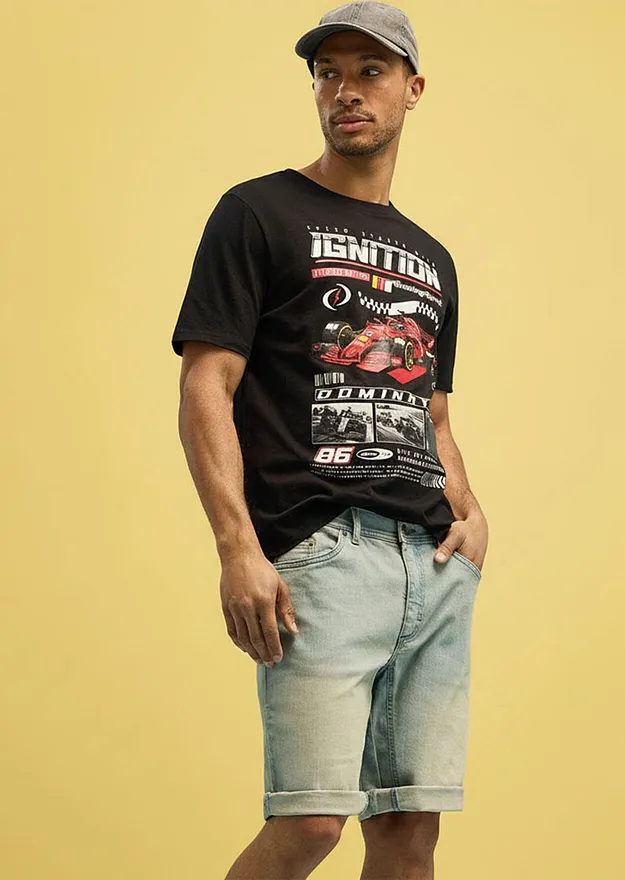 Homme - T-shirt 100% coton - noir