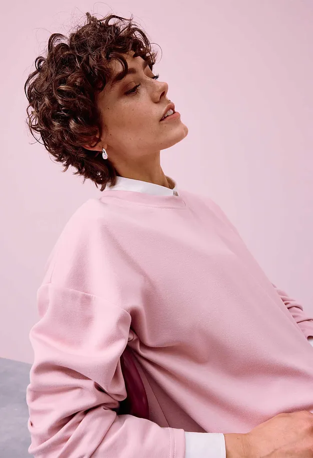 Femme - Sweat oversize - rose cendr&eacute;