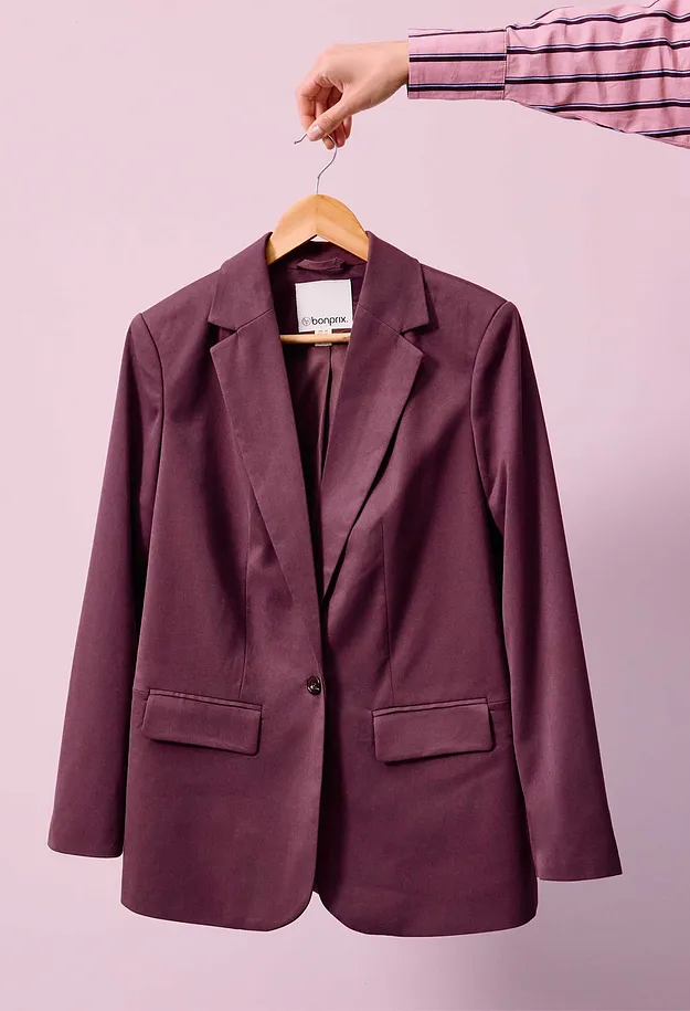 Femme - Blazer oversize - marron chocolat