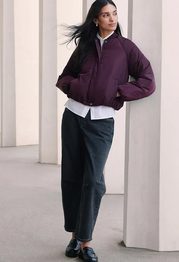 Femme - Blouson aviateur - bordeaux