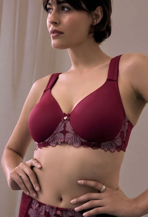 Im Trend - T-Shirt-BH mit gepolsterten Tr&auml;gern - magenta