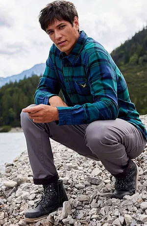 Herren - Regular Fit Stretch-Thermohose mit flauschigem Flanellfutter, Straight - rauchgrau