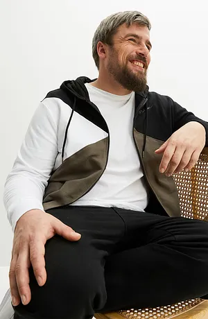 Gilet sweat à capuche avec motif graphique