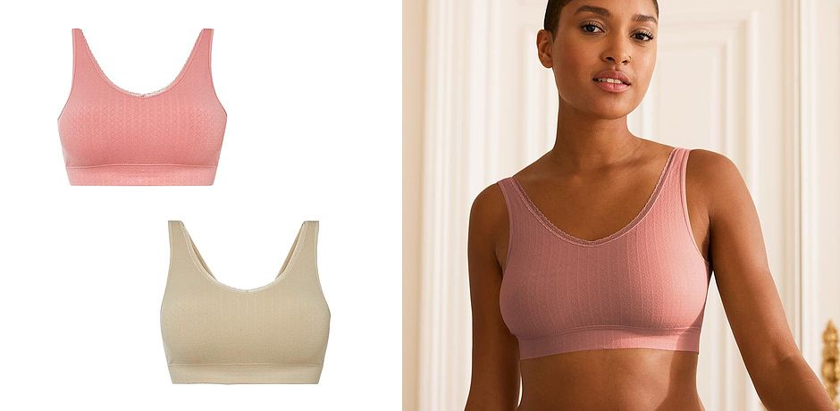 Inspiration - Feel Comfort Seamless Bralette aus Recyclingmaterial - rauchrosa