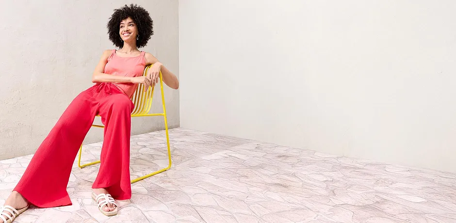 Tendance - Débardeur 100% coton - saumon clair