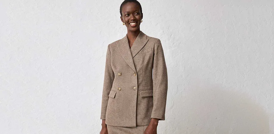 Blazer de couleur beige