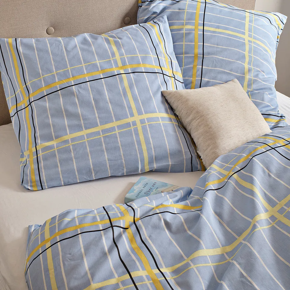 Wohnen - Linon-Bettw&auml;sche - hellblau