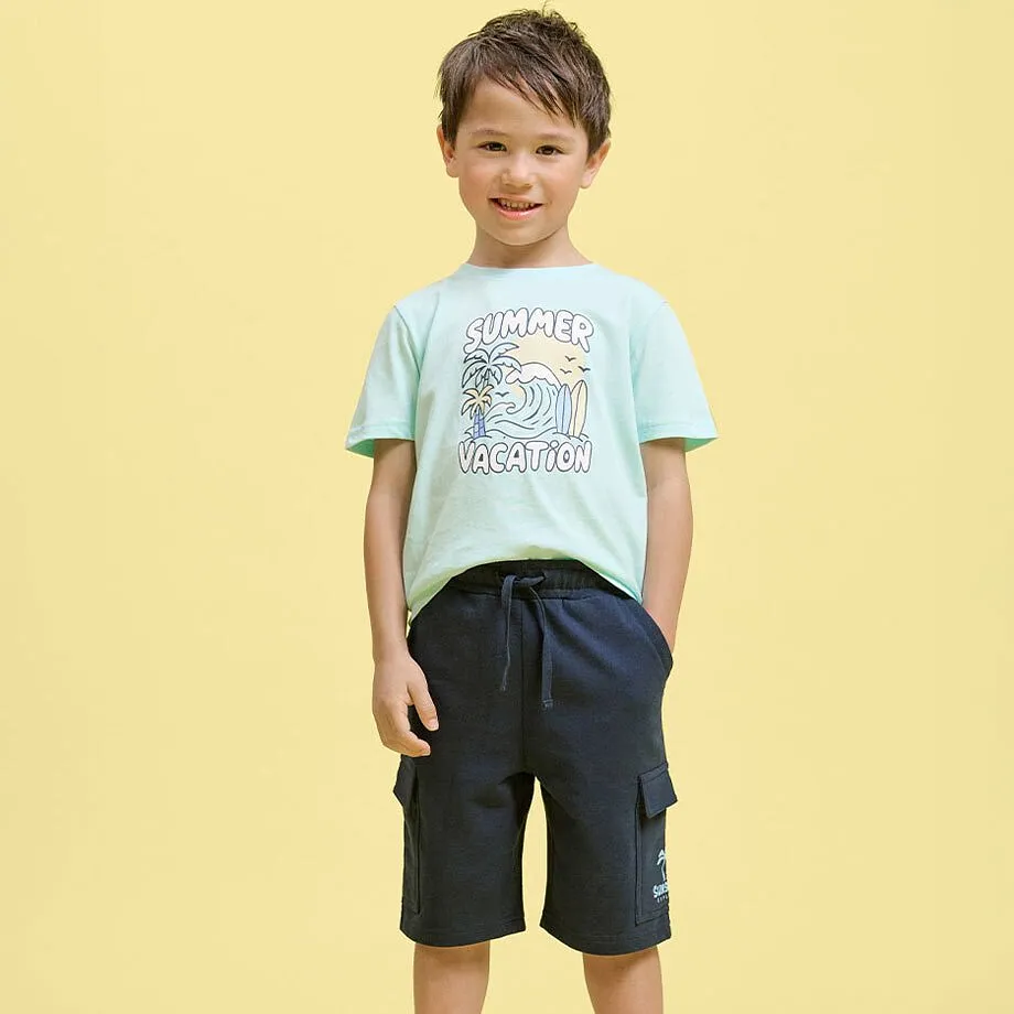 T-shirt couleur menthe avec imprim&eacute; "Summer Vacation".