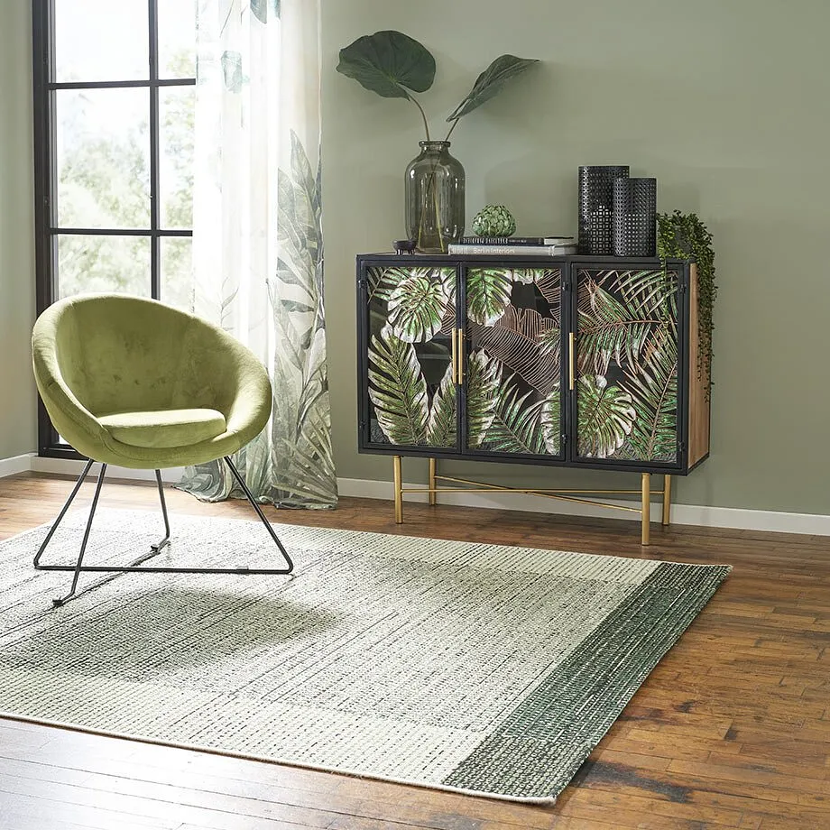 Tapis dans des tons de vert.
