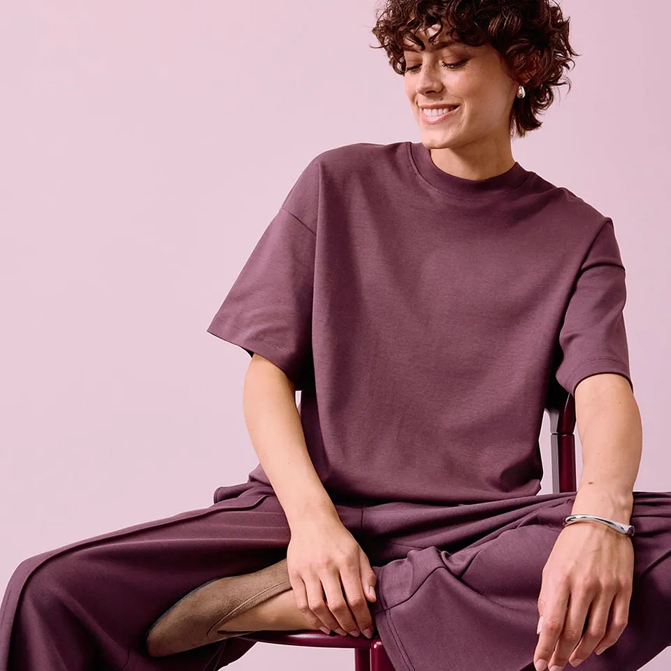 Heisenberg_FutureUse - T-shirt court et oversize en coton &eacute;pais - marron chocolat