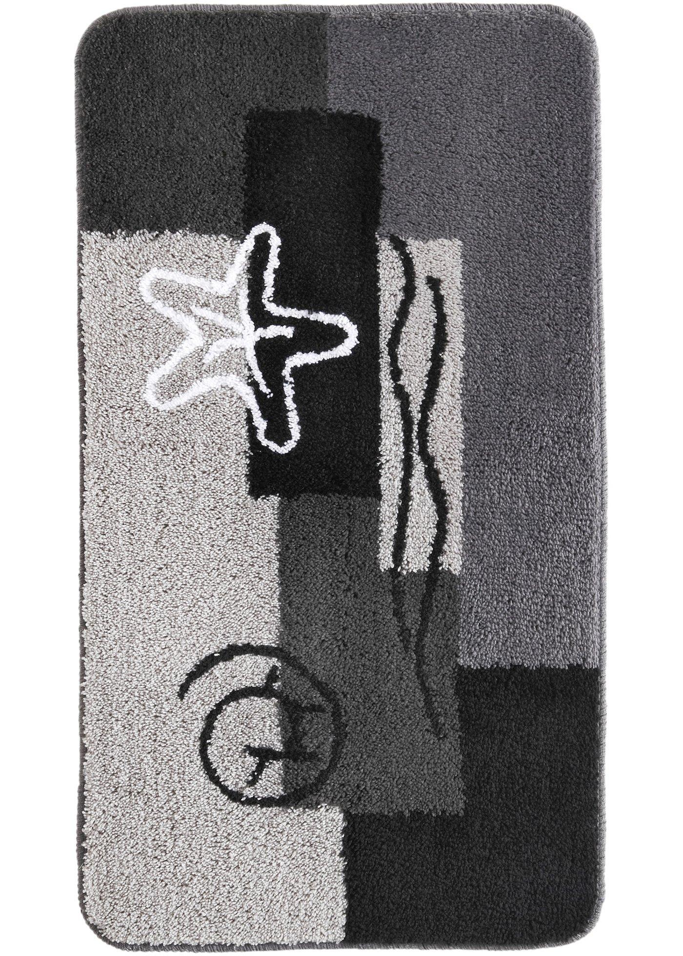 Bringt Meeresfrische ins Badezimmer: die Badematte "Ocean" - grau