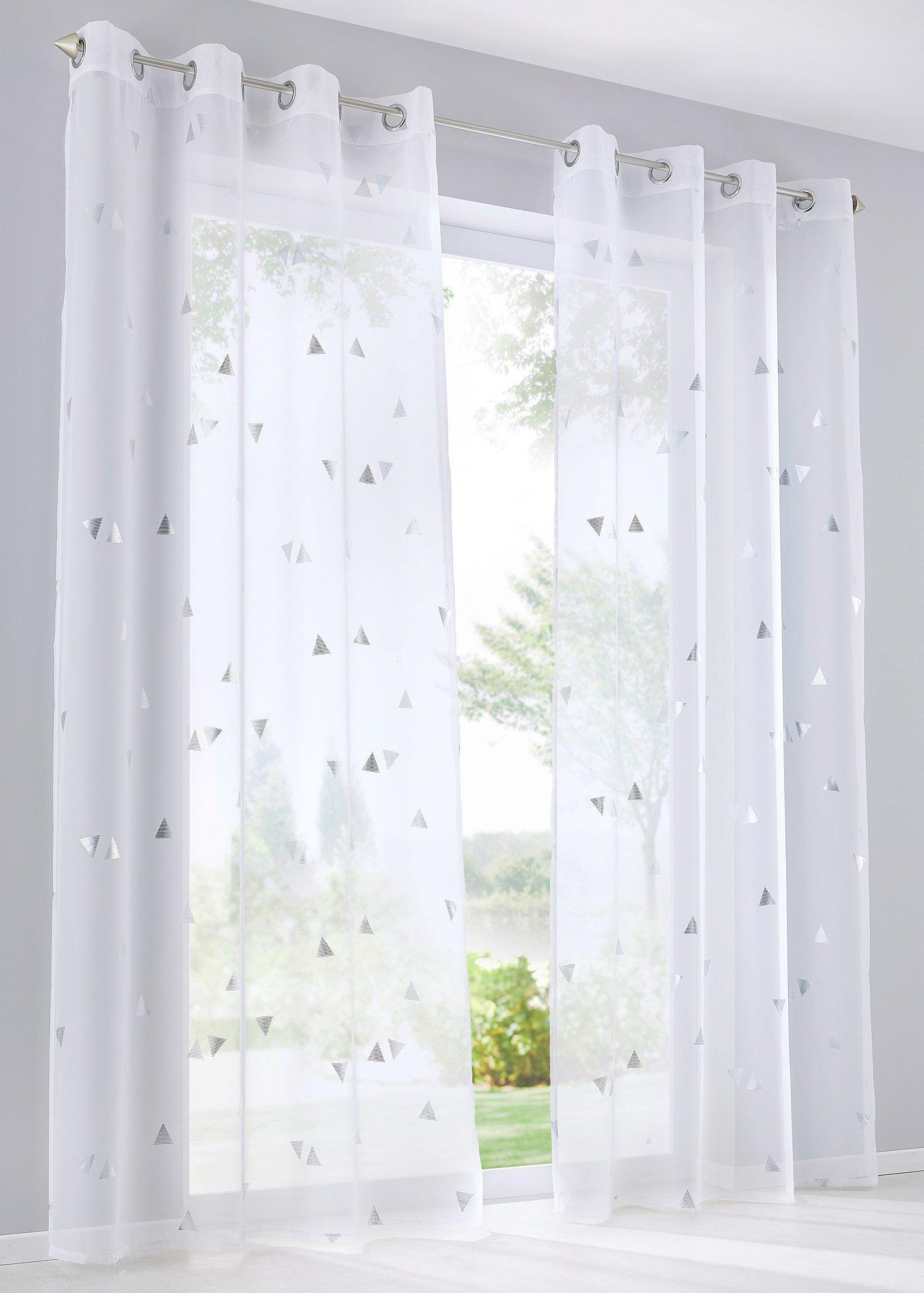 Gardine mit Glanzdruck (1er Pack)
