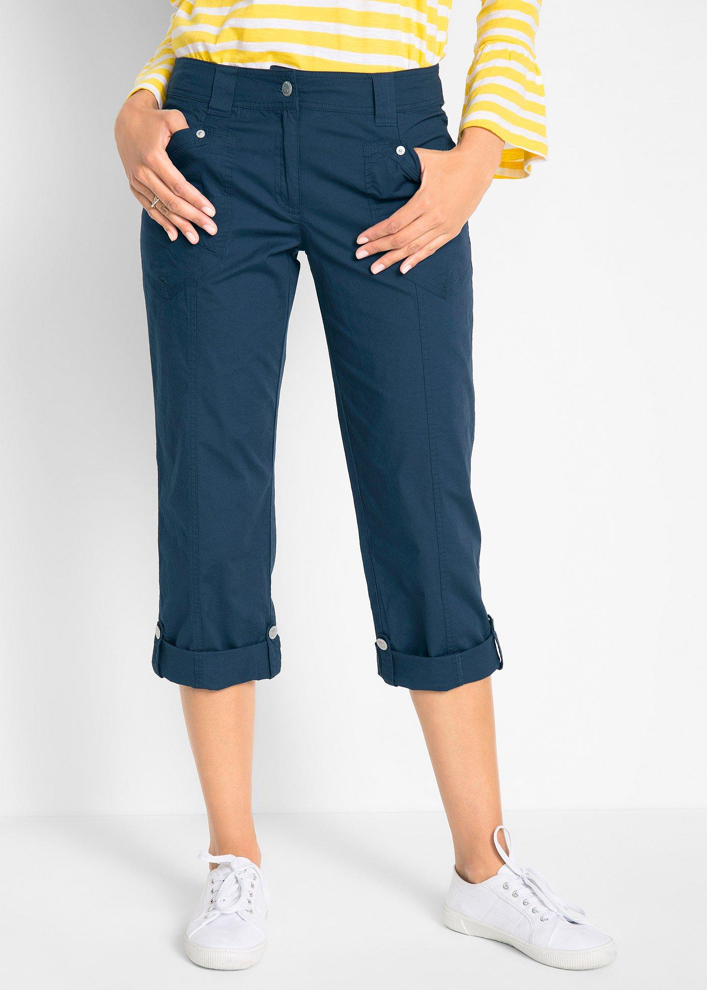 Welche Kurze Hose Bei Kräftigen Beinen Bequeme Hose mit krempelbaren Beinen - dunkelblau