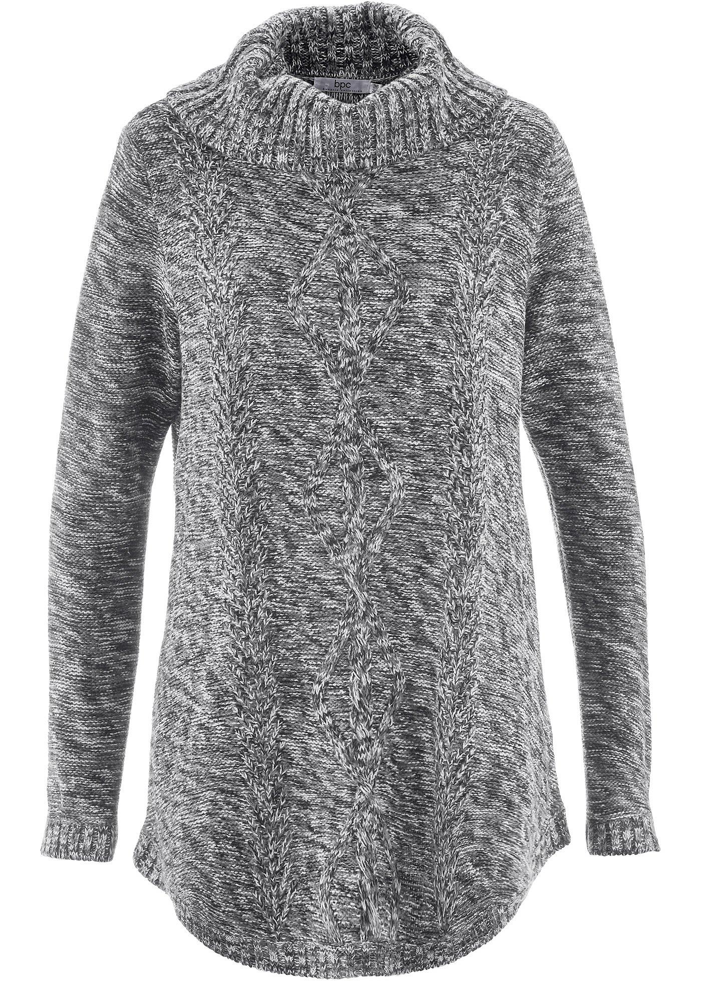 Poncho-Longpullover, Langarm