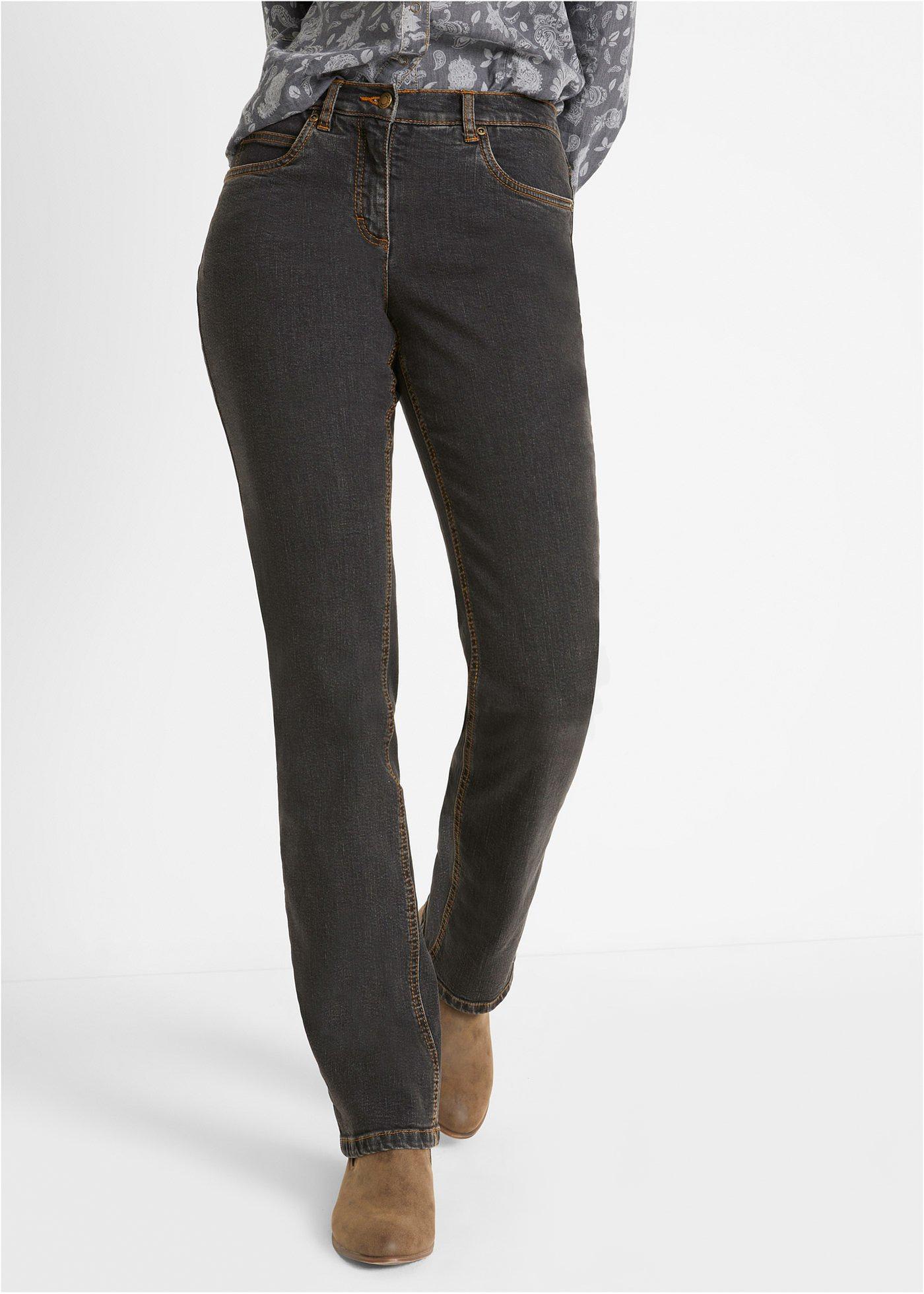 Lässige Basic-Stretch-Jeans mit gerader Beinform und komfortabler ...