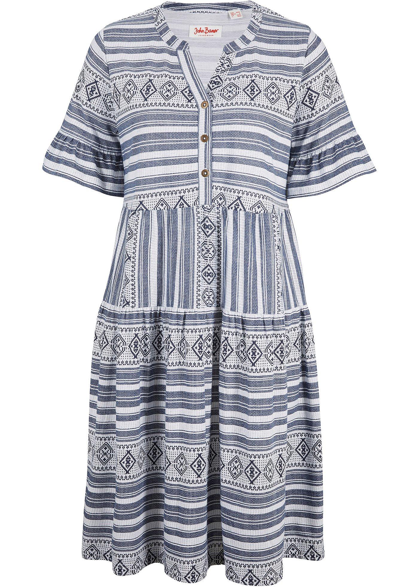 Shirtkleid aus fließendem Viskose-Mix