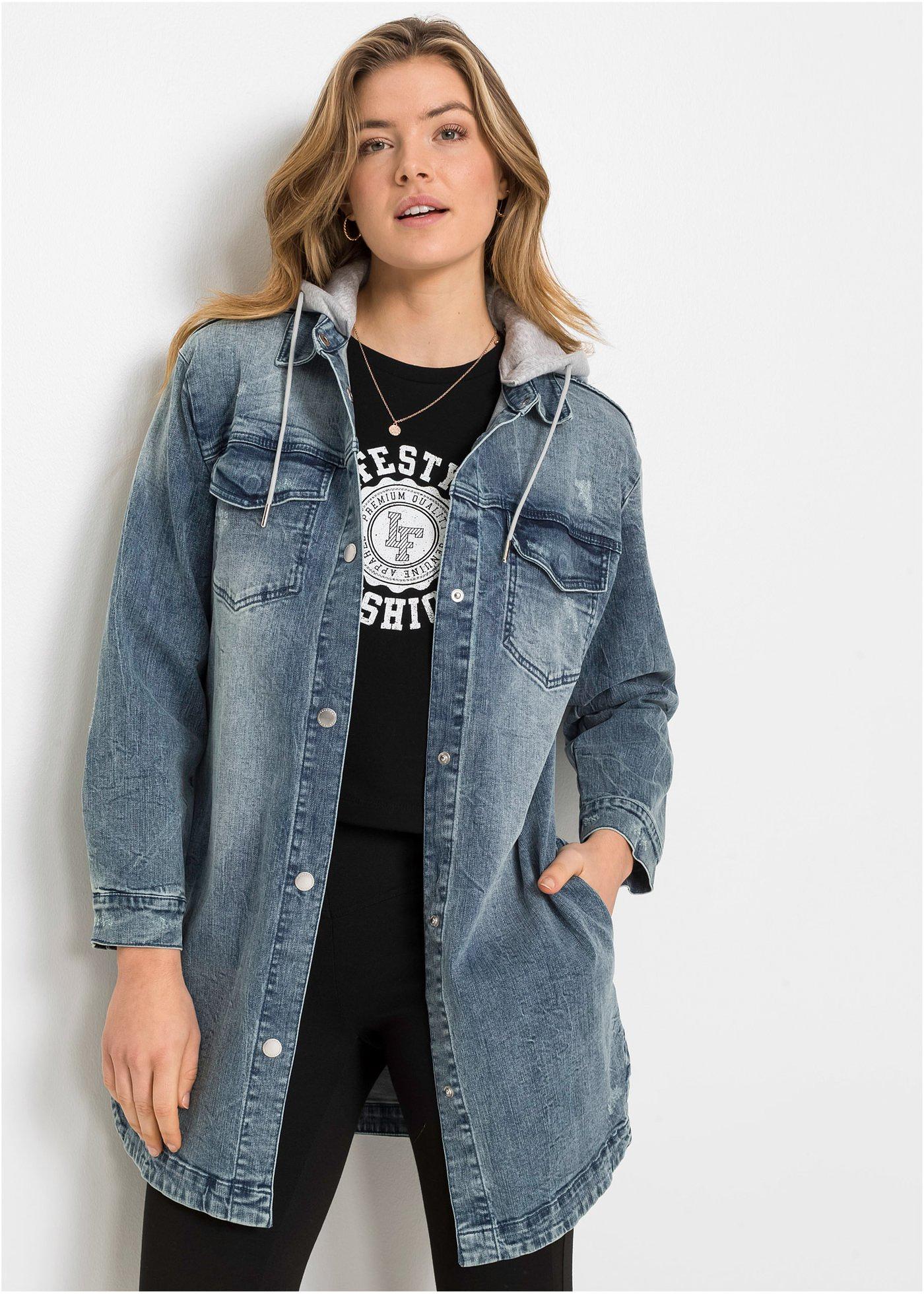 Damen Jeansjacke mit Kapuze - Warm und Stilvoll