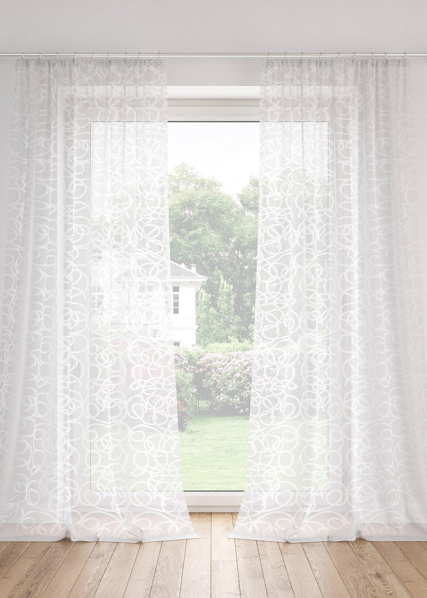 Gardine mit Druck mit recyceltem Polyester (1er Pack)