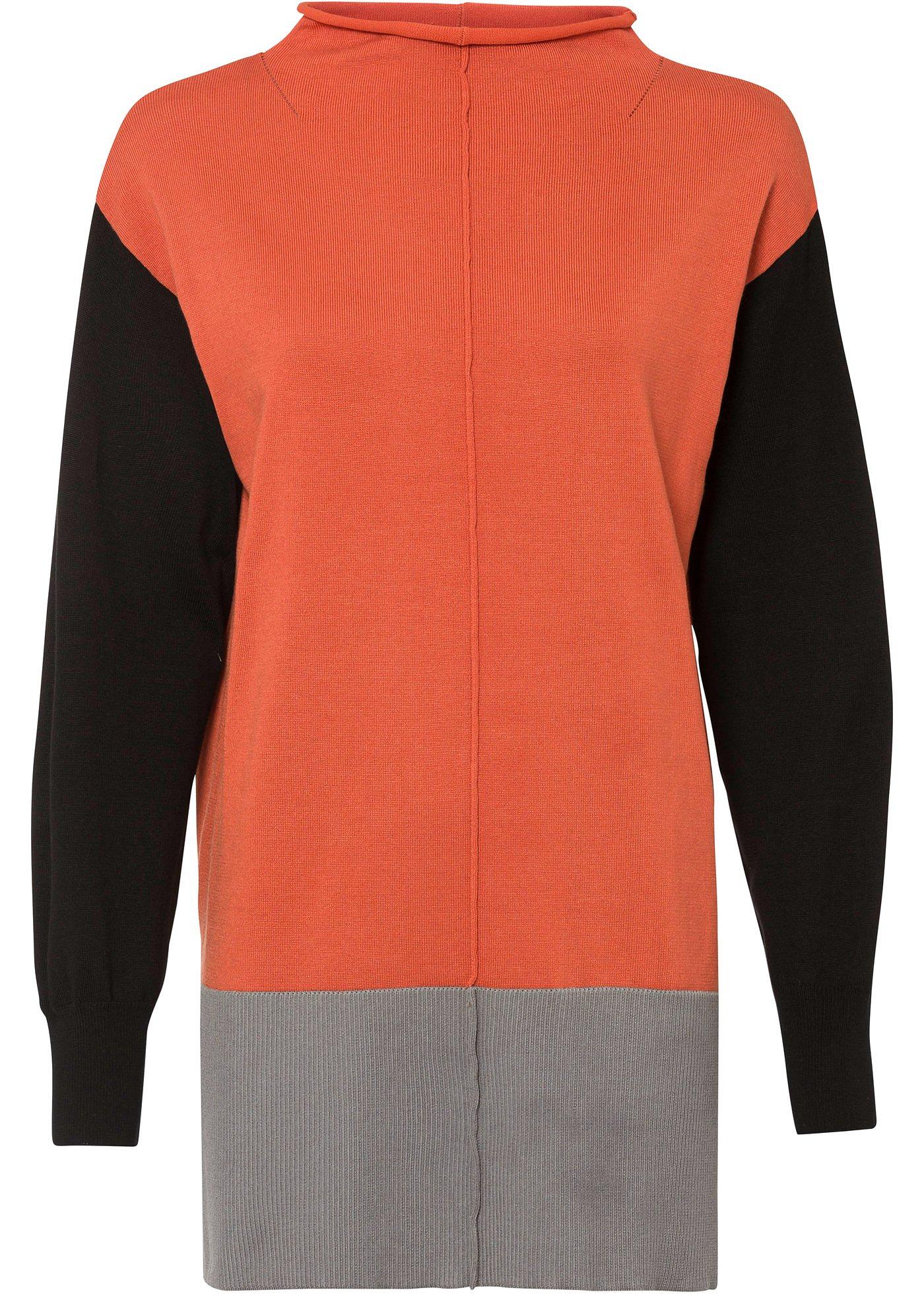 pullover orange schwarz