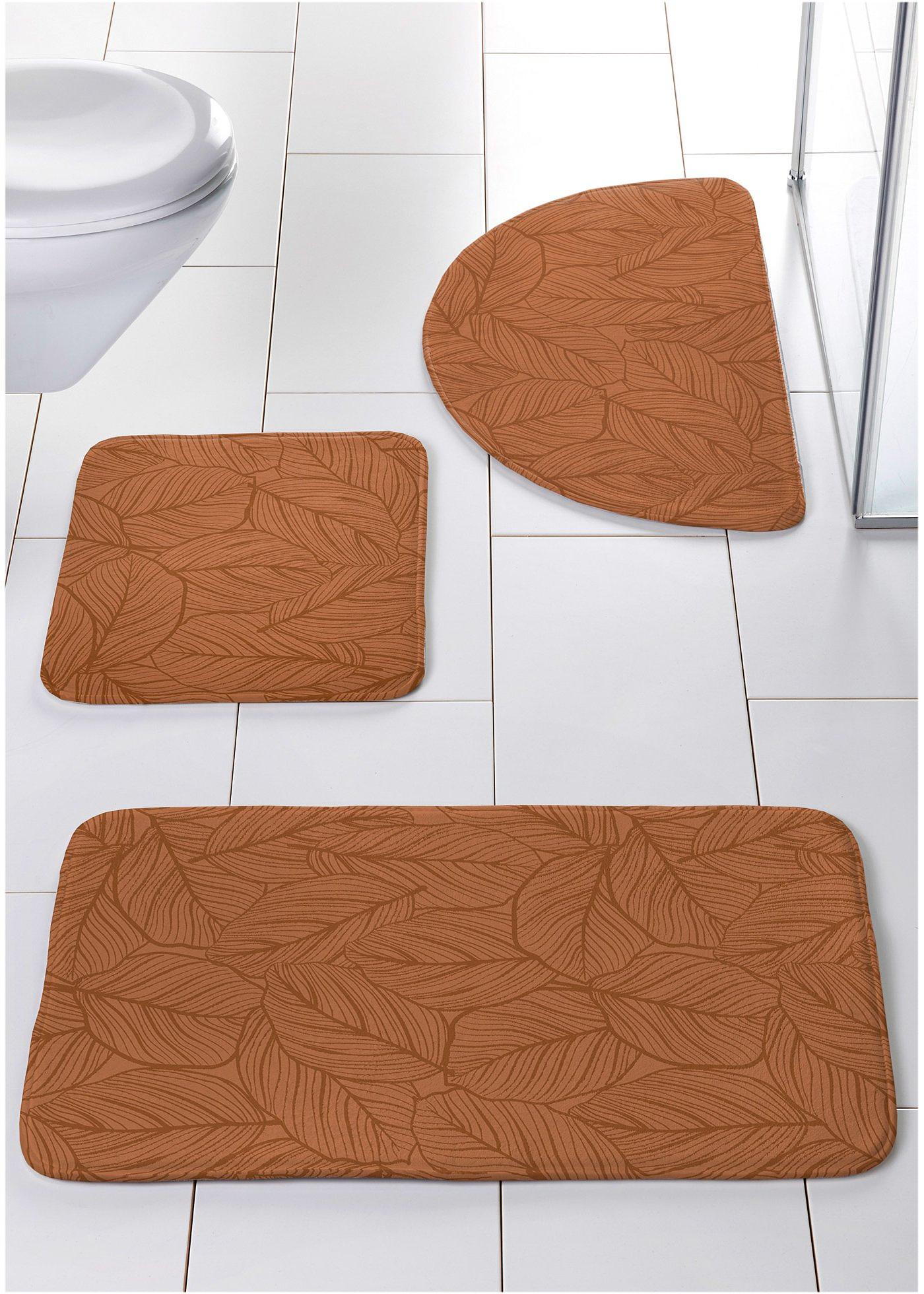 Badematte in glamourösem Design - dunkelorange