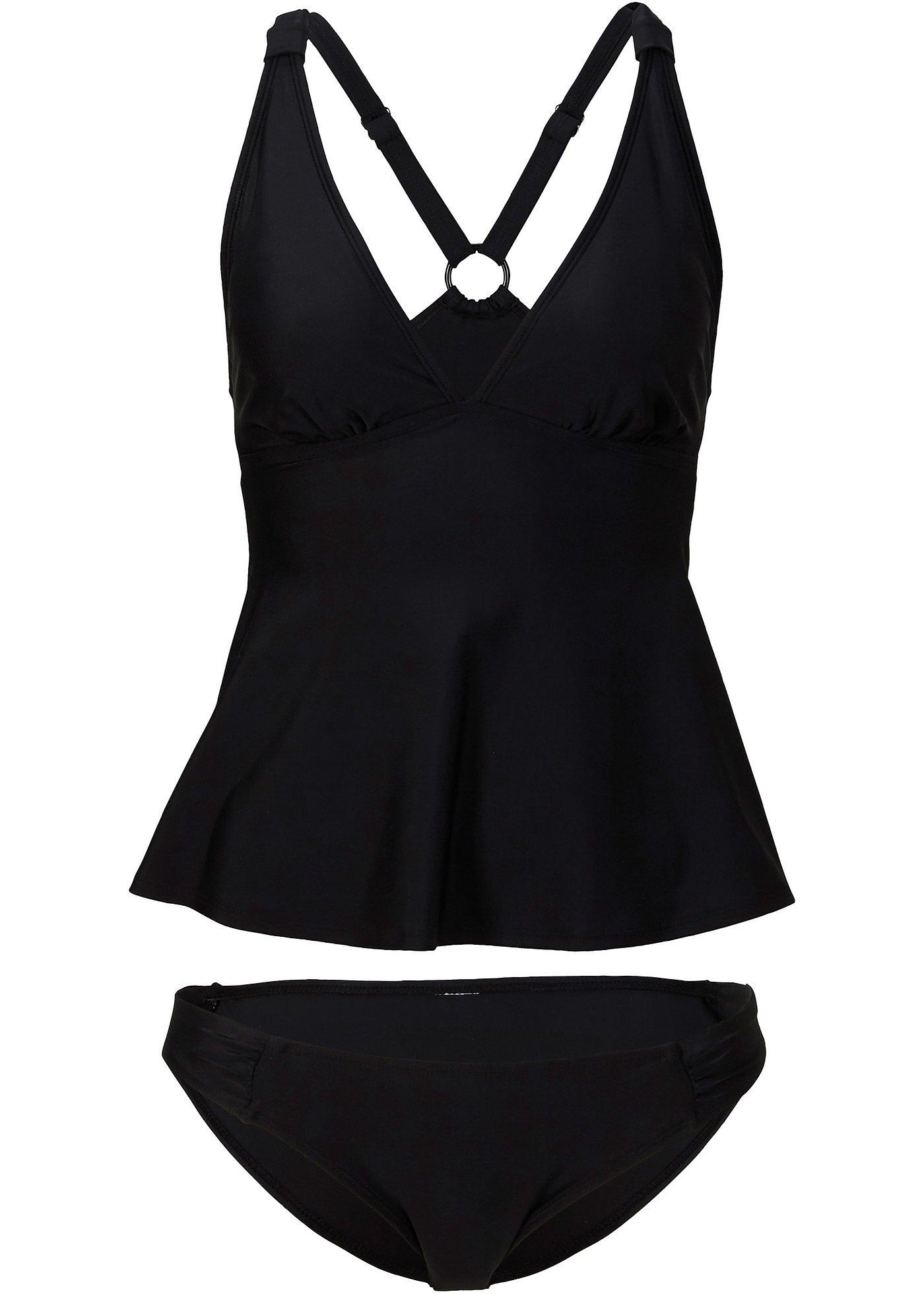 Femininer Tankini schwarz
