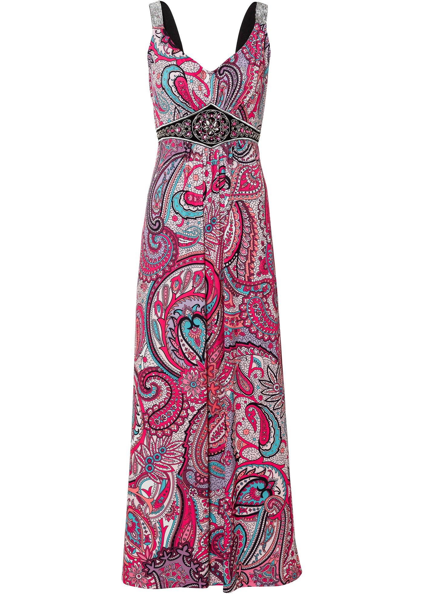 Elegantes Sommerkleid Mit Toller Passform Pink t rkis Paisley elegantes-sommerkleid-mit-toller-passform-pink-t-rkis-paisley