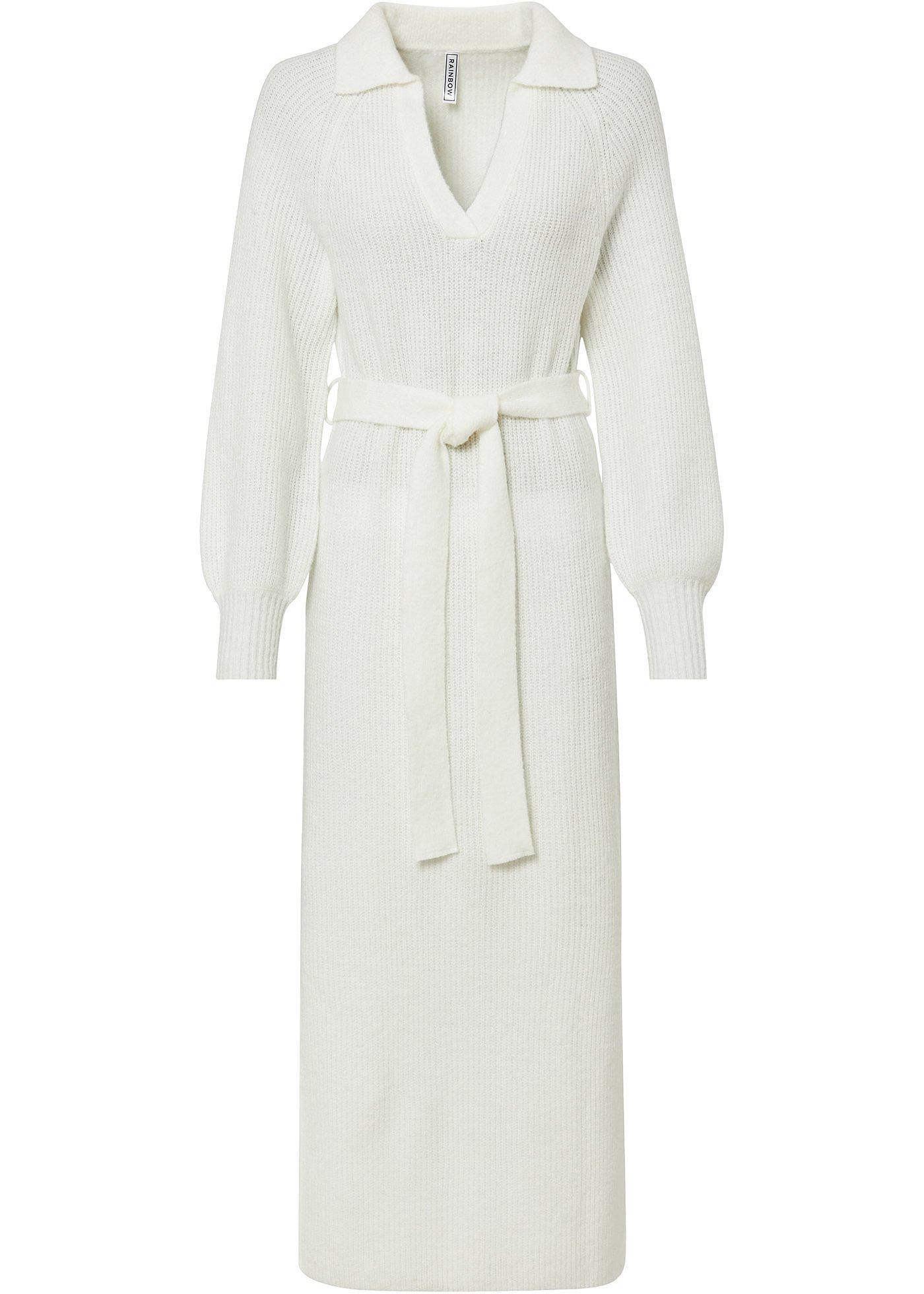 Maxi-Strickkleid mit Gürtel (2-tlg. Set)