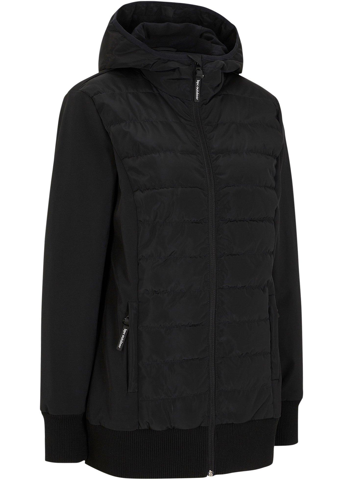 wasserabweisende, hybrid Steppjacke mit Materialmix