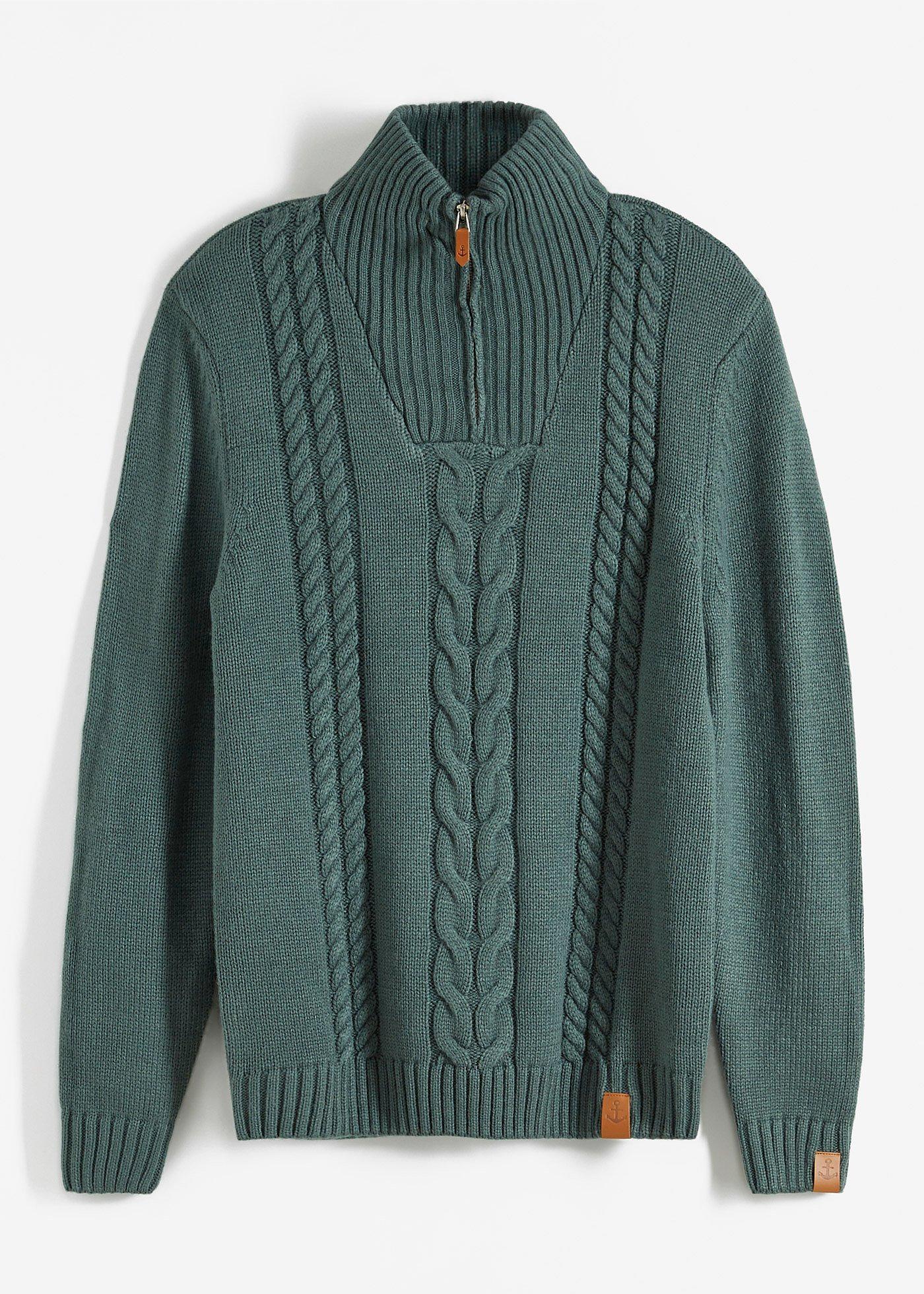 Grobstrick Troyer Pullover mit Zopfmuster