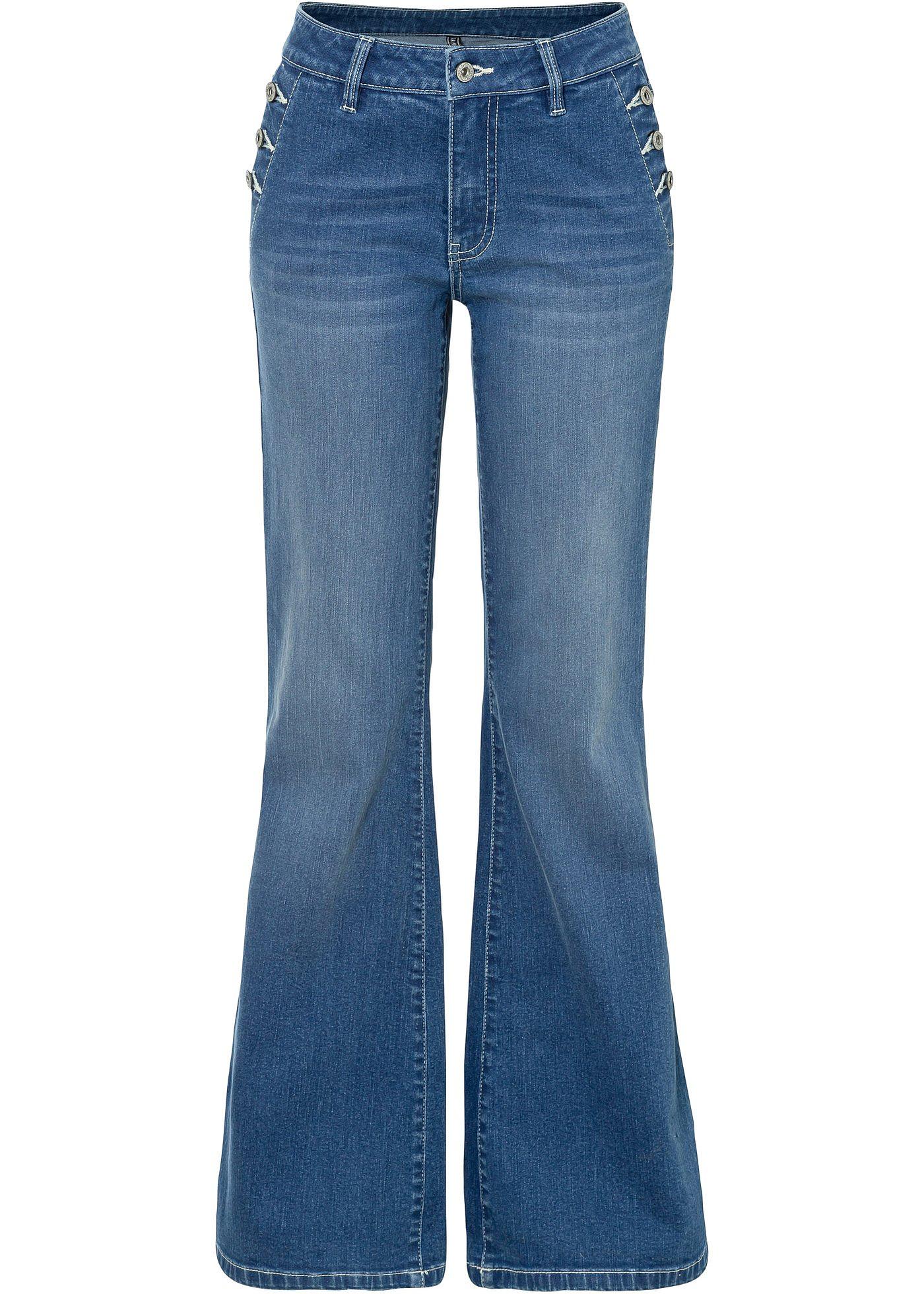 Bootcut Jeans Mid Waist, Bio-Baumwolle