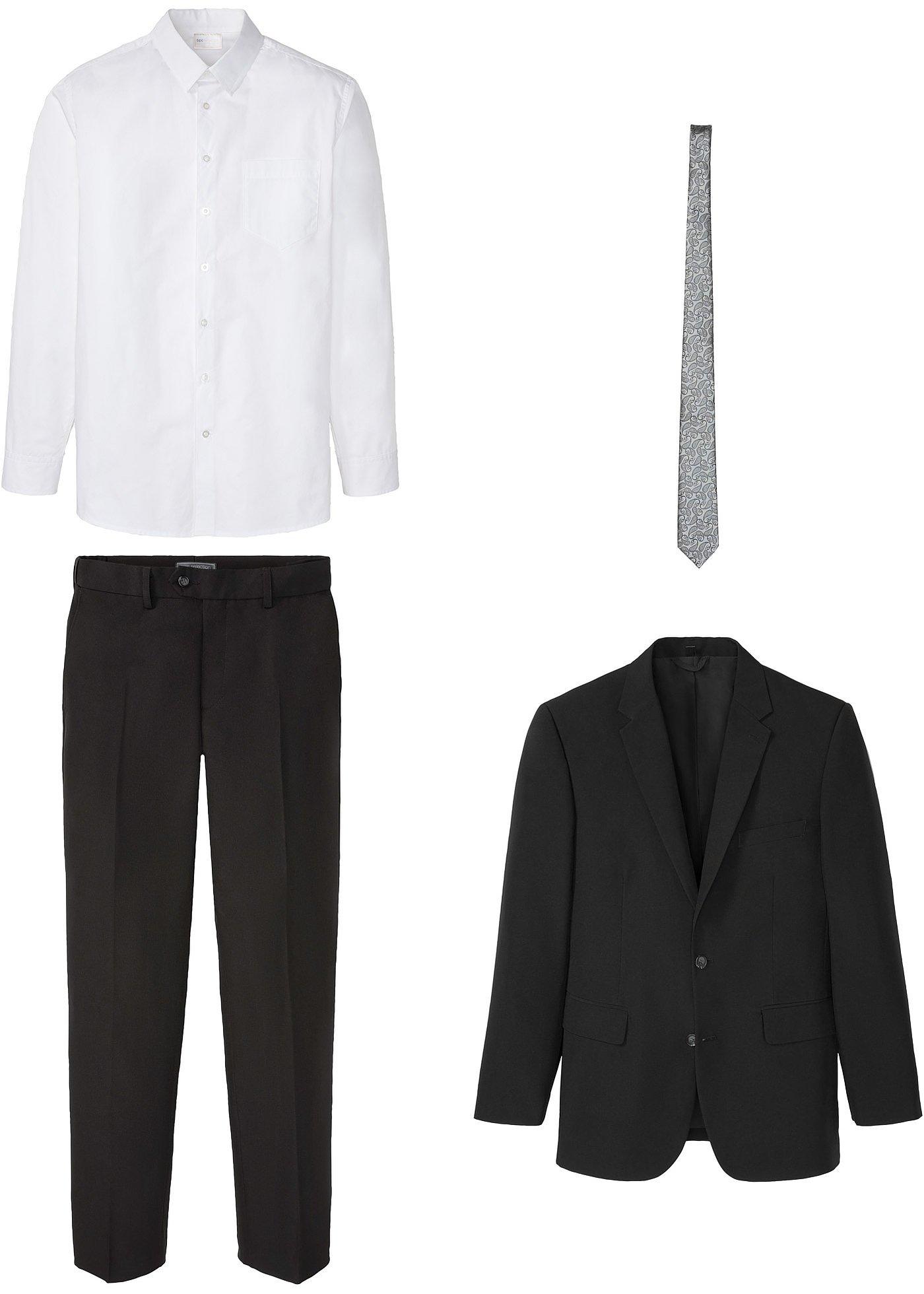 Anzug mit Hemd und Krawatte (4-tlg.Set), Regular Fit